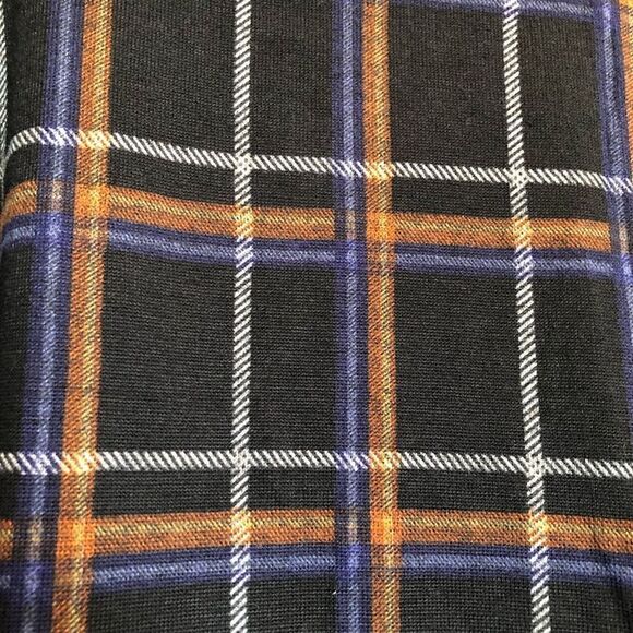 NY COLLECTION - NWT - L Sz 1X Long-Sleeve, Plaid, Cris-Cross Top w/Button Cuffs - Picture 10 of 15